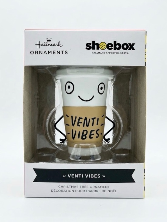 Hallmark Other - Hallmark Shoebox "Venti Vibes" Coffee Cup Christmas Tree Ornament